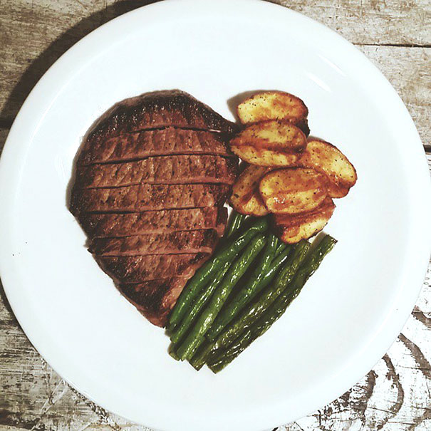 Accidentally Heart Shaped Neatly Organized Dinner