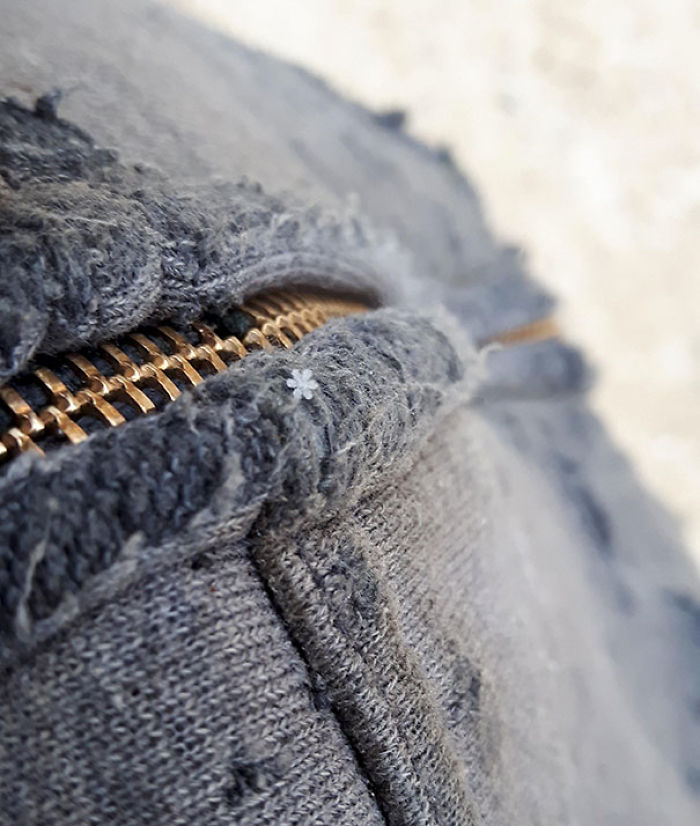 A Perfect Snow Flake Landed On Me After Work