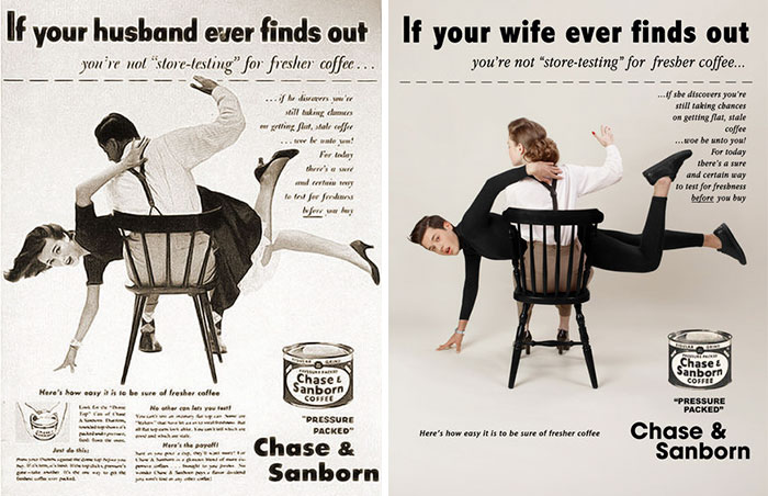 Photographer Reverses Gender Roles In Sexist Vintage Ads