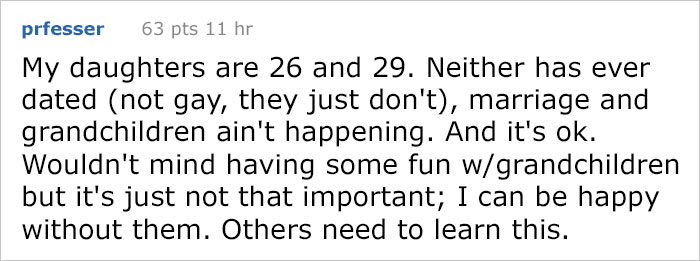 Mom Complains Their Son Won't Have Children, Gets Response She Didn't Expect Mom Complains Their Son Won't Have Children, Gets Response She Didn't Expect