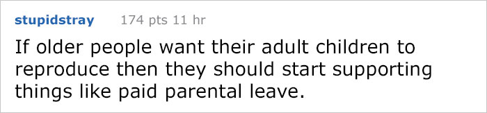 Mom Complains Their Son Won't Have Children, Gets Response She Didn't Expect Mom Complains Their Son Won't Have Children, Gets Response She Didn't Expect