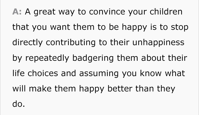 Mom Complains Their Son Won't Have Children, Gets Response She Didn't Expect Mom Complains Their Son Won't Have Children, Gets Response She Didn't Expect