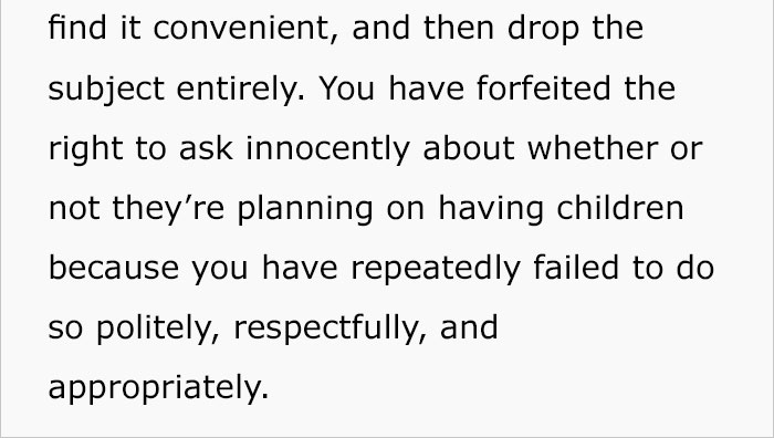 Mom Complains Their Son Won't Have Children, Gets Response She Didn't Expect Mom Complains Their Son Won't Have Children, Gets Response She Didn't Expect