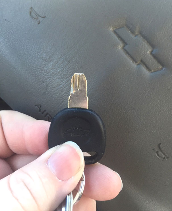 The Key Was A Little Bent, So I Tried To Correct It. I'm 650 Miles From Home