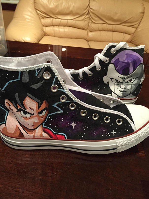I Spent Months Painting These Shoes For A Friend And Realized When I Was Done That They're The Wrong Size