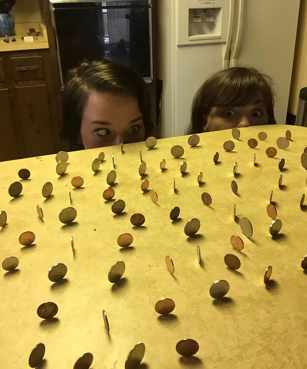 Told My Girlfriend It Was Impossible To Stand A Coin On Its Side. She Was Right