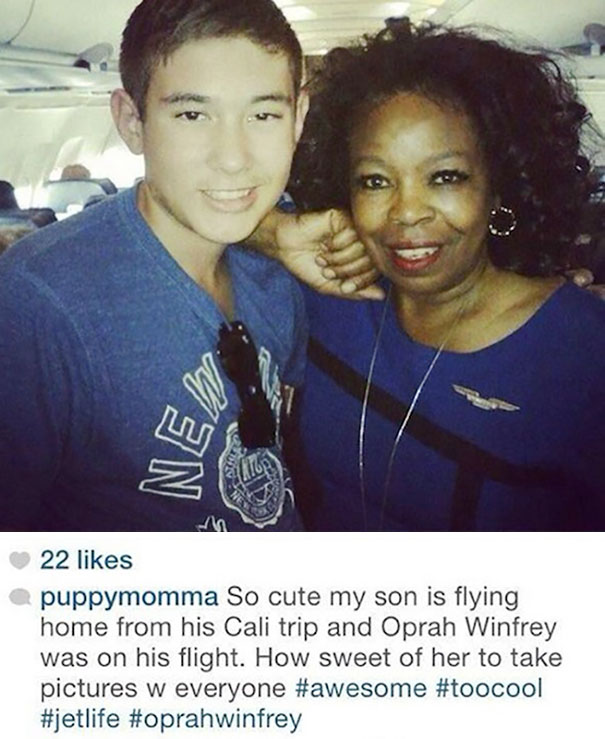 Oprah Winfrey Was On A Flight