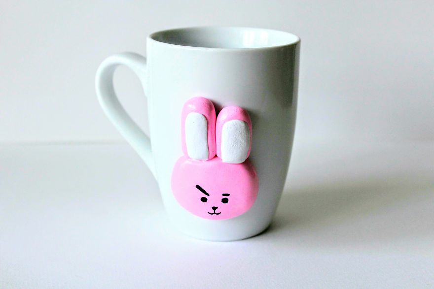 I Create Beautiful And Cute Polymer Clay Decorated Mugs