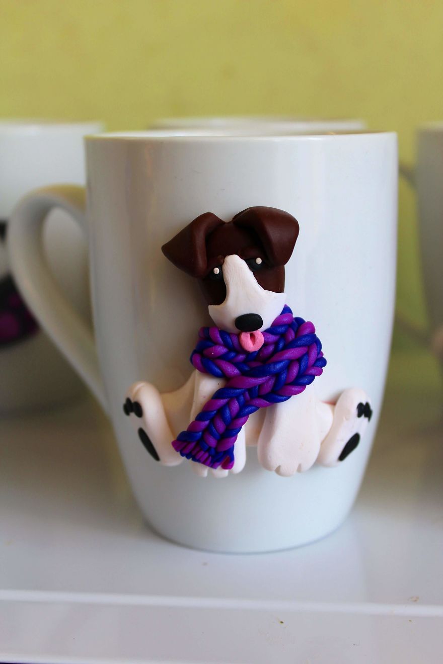 I Create Beautiful And Cute Polymer Clay Decorated Mugs