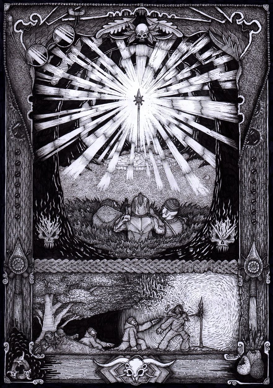 18 Awesomely Detailed Dark Fantasy Drawings