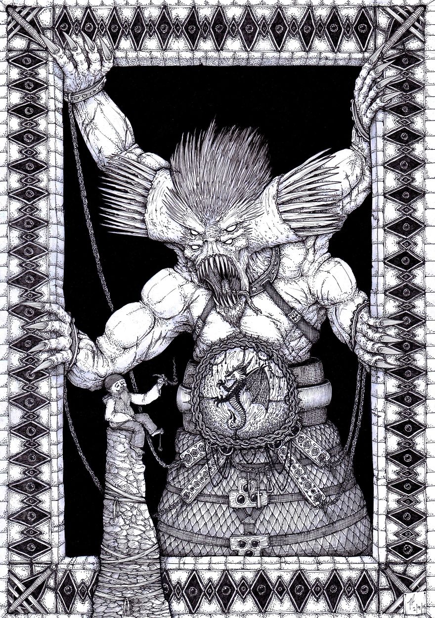 18 Awesomely Detailed Dark Fantasy Drawings