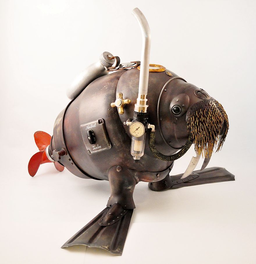 Steampunk Sculptures That I Create From Trash (Part 2) Steampunk Sculptures That I Create From Trash (Part 2)