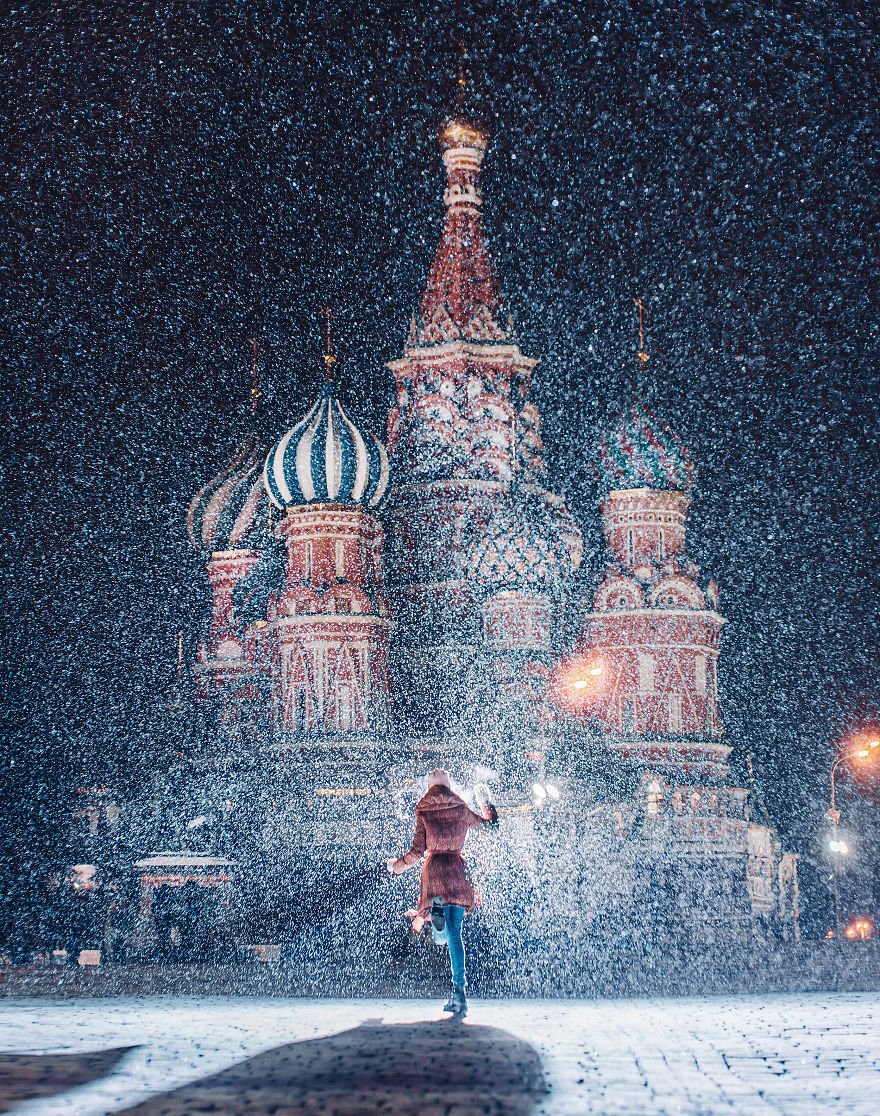 Moscow During A Snowfall Really Looks Magically