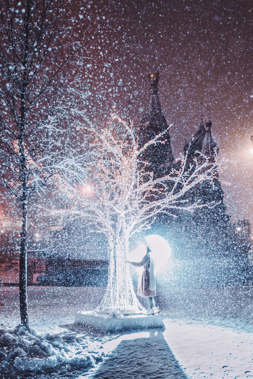 Moscow During A Snowfall Really Looks Magically