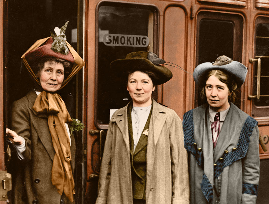 I've Colorized These 100-Year-Old Photos To Show How Much Of A Struggle It Was To Have The Women's Rights That We Have Today I've Colorized These 100-Year-Old Photos To Show How Much Of A Struggle It Was To Have The Women's Rights That We Have Today