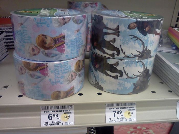 Why Does The Duct Tape With The Ladies On It Cost Less? Who Knows!