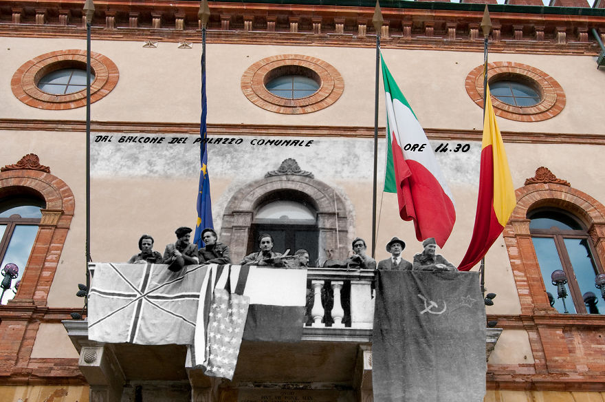 Partisan Leaders At The Balcony Of The Town Hall On The Day Of Liberation