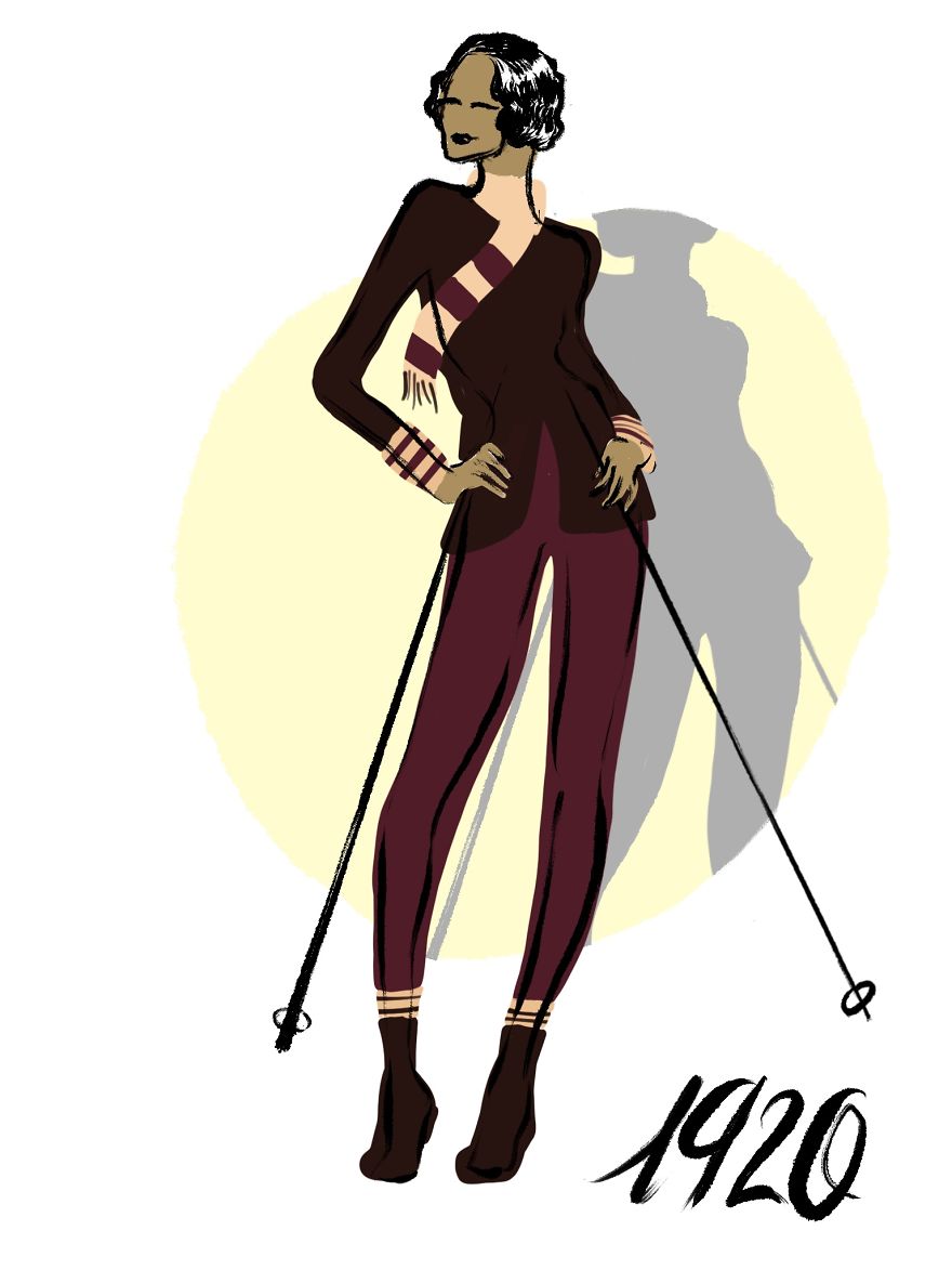 We Illustrated How Ski Fashion Has Changed Over Time