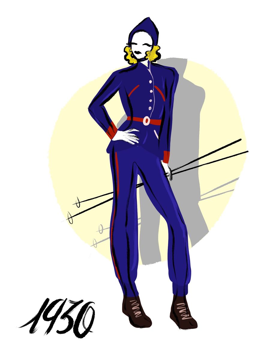 We Illustrated How Ski Fashion Has Changed Over Time