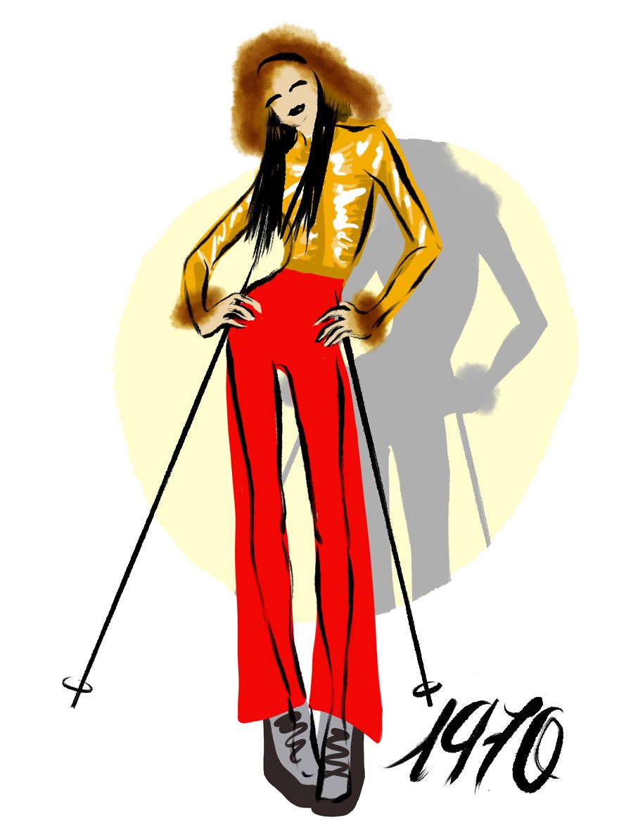 We Illustrated How Ski Fashion Has Changed Over Time