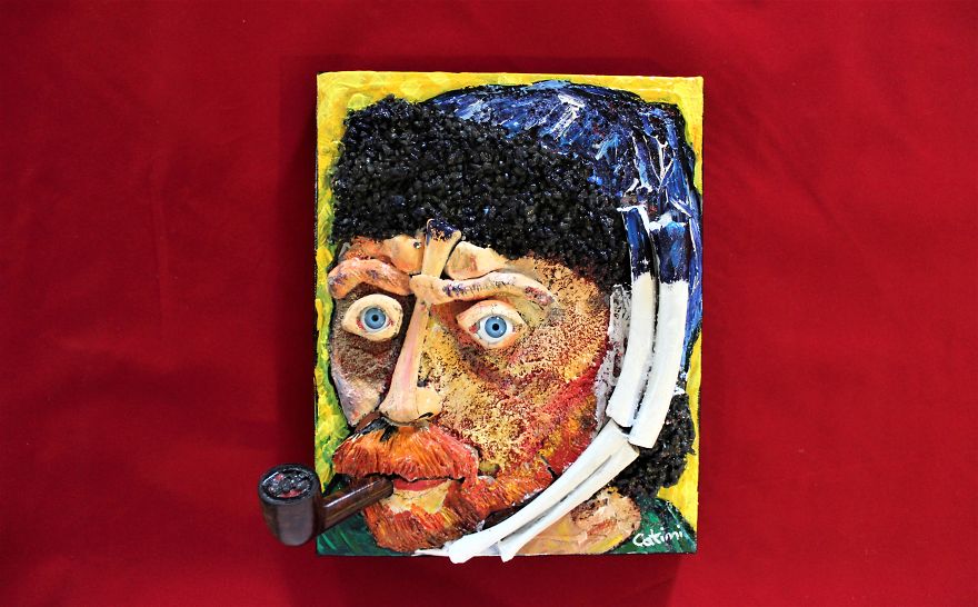 I Recycle Bones, Stones And Many Materials To Create My "Sculpaintings" I Recycle Bones, Stones And Many Materials To Create My "Sculpaintings"