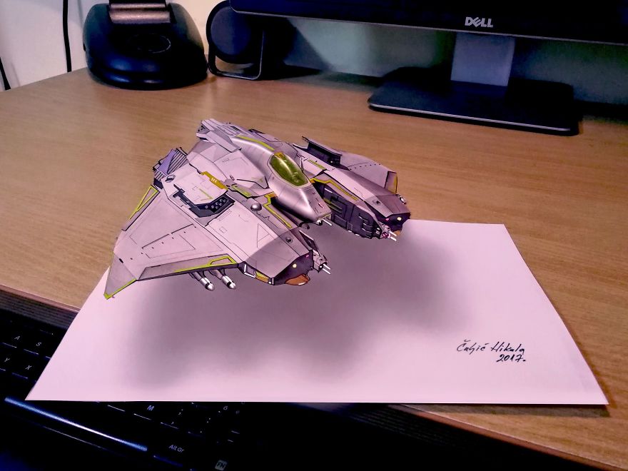 And Some Of Them Are Reduced Like This 3D Spaceship