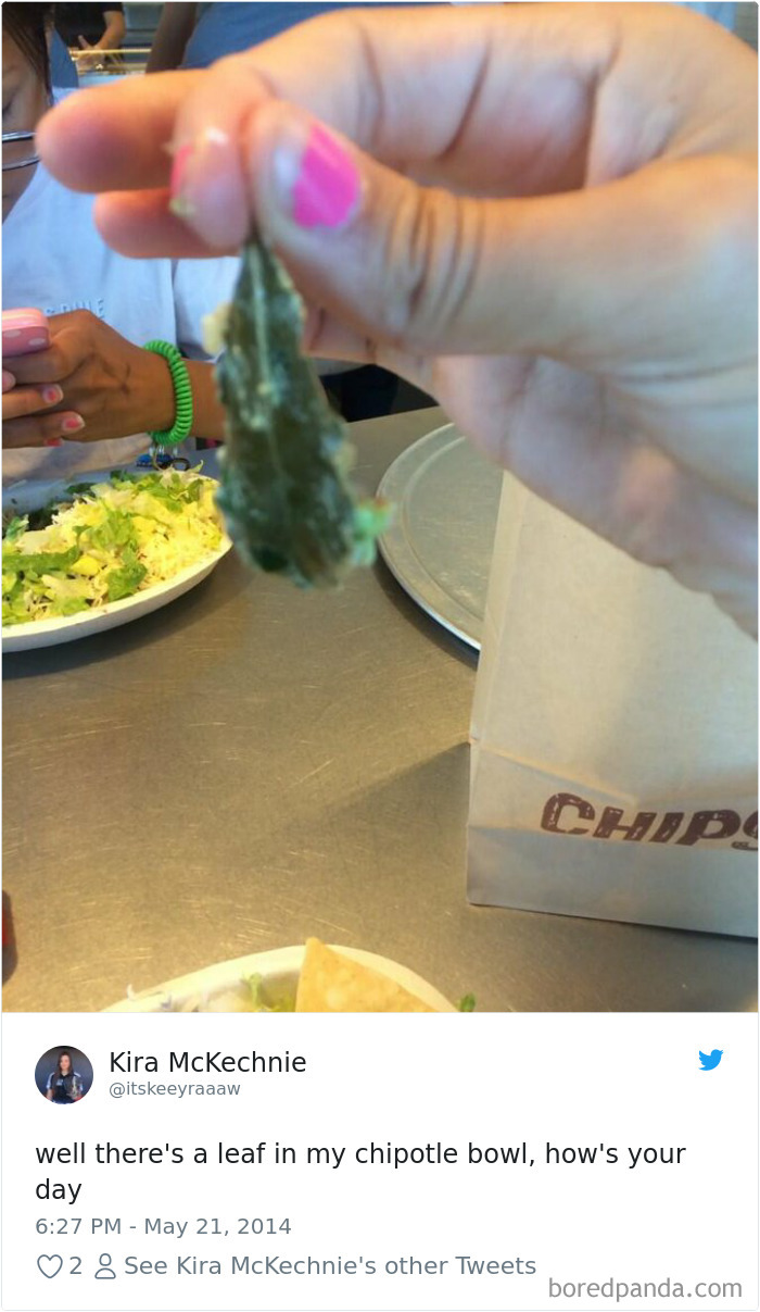 36 Times People Found Some Strange Leaves In Their Food, And Complained About It Online 36 Times People Found Some Strange Leaves In Their Food, And Complained About It Online
