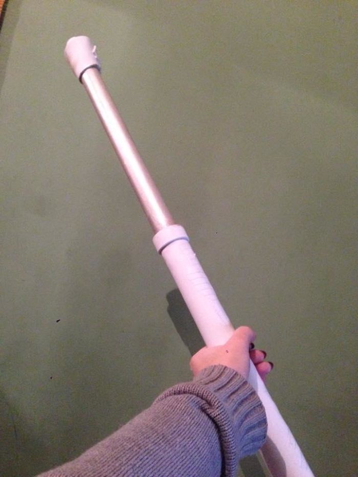 Magic Wand/staff Out Of Food Container And The Flash Light!