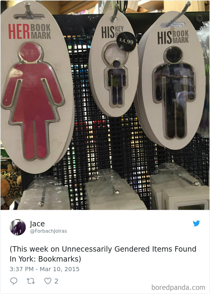 This Week On Unnecessarily Gendered Items Found In York: Bookmarks