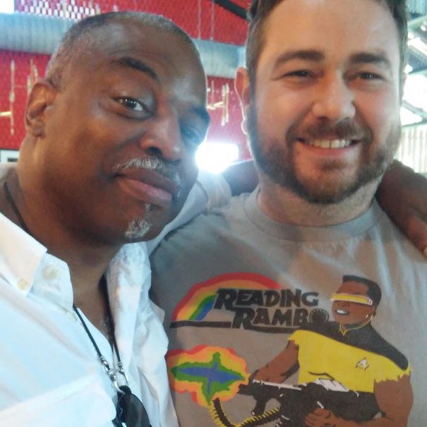 Just Me, Levar Burton And My Reading Rambo Shirt