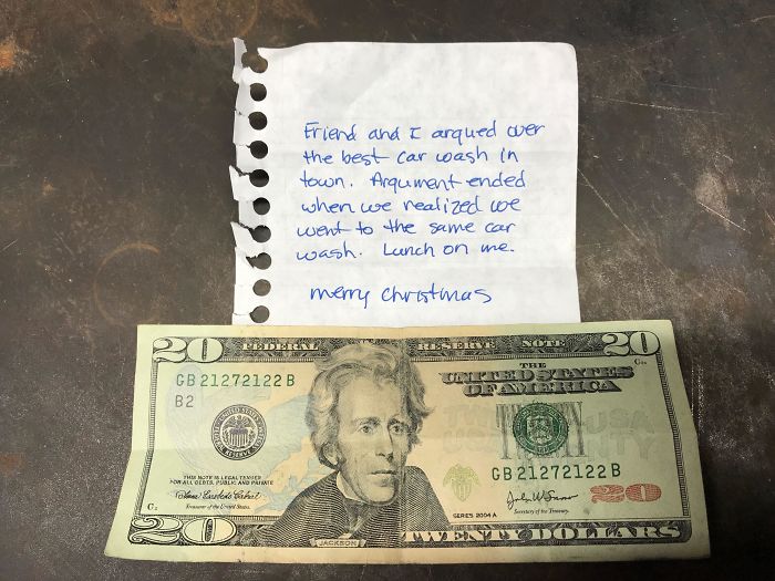 My Dad Has Run A Car Wash For Over 30 Years. He Found This In The Mailbox The Day After Christmas