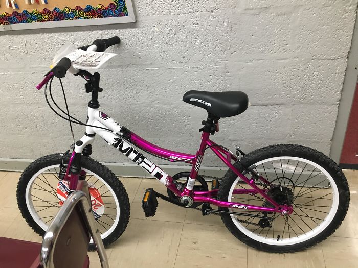 I Teach 8th Grade. This Week, My Homeroom Took An Angel Off The “Giving Tree” - A Little Girl. All She Asked For Was A Bike & Clothes. My Kids All Agreed To Bring In $2 Each And We’d Buy Her Clothes Because We Couldn’t Afford To Get The Bike. Then Today, Very Quietly One Of Them Came To My Room With This