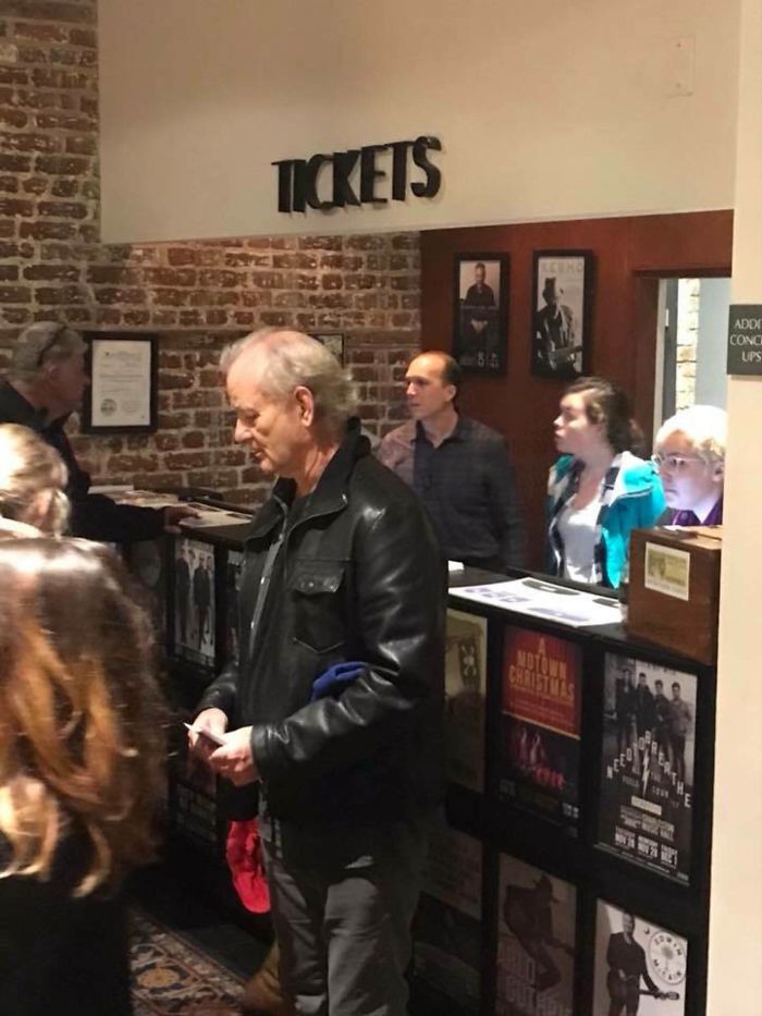 Bill Murray Went To A Bluegrass Concert In Charleston SC, Bought Every Remaining Ticket, And Handed Them Out To The People Waiting In Line