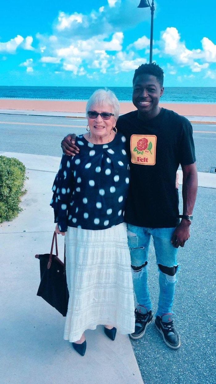 A 22 Year Old Guy From Harlem Befriended An 81 Year Old Woman Who He Met Playing Words With Friends Over The Past Year. Last Week He Traveled To Florida And Met Her In Person For The First Time