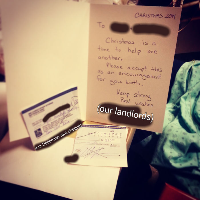 My Husband Has Cancer, And Just Had Surgery This Past Wednesday. Found This In Our Mailbox This Morning, From Our Landlords