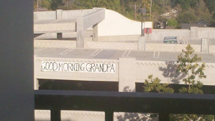 After A Month In The Hospital, Grandpa Finally Got Moved Into A Room Where He Could See Out The Window... I Wanted This To Be The First Thing He Saw When Woke Up