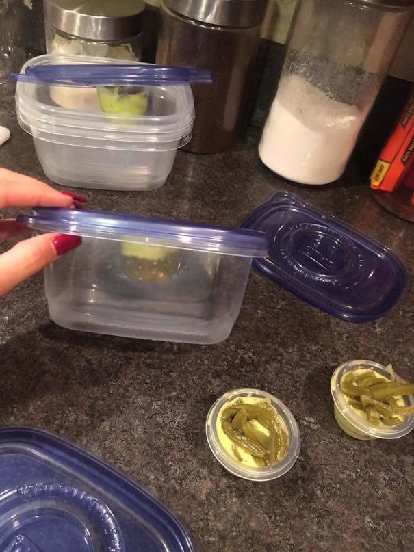 The Small Circles On These Lids Are Tiny Lids For Smaller Containers