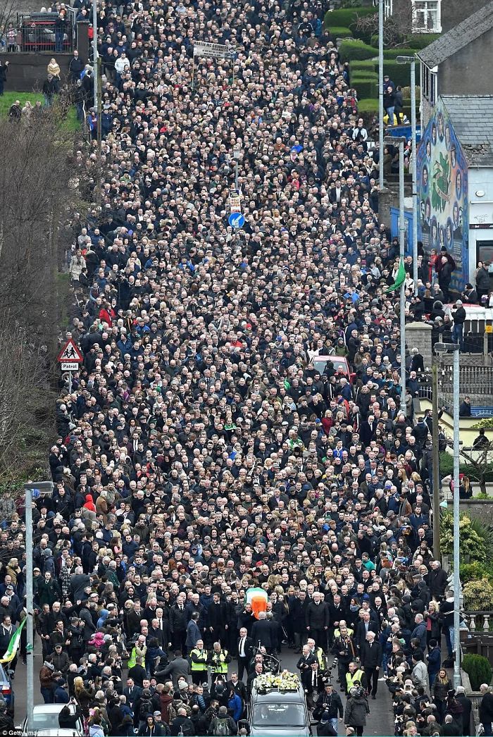 Martin Mcguinness' Funeral Precession
