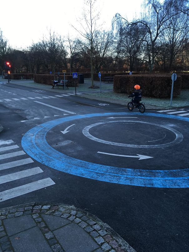 In Copenhagen There Is A Childrens Bicycling Playgroud, Where They Can Practice Bicycling In The City, And Learn The Rules, Before They Enter The Streets