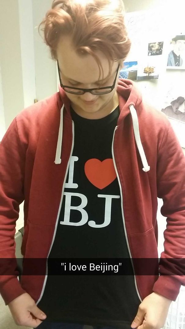 Not Sure If Intentional Or Not; My Friend Got This T-Shirt From A Friend Who Had Visited China