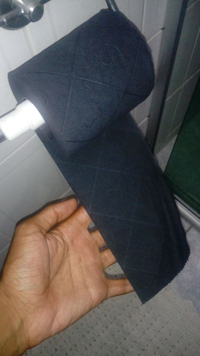 This Dark Toilet Paper At My Friend's Bathroom