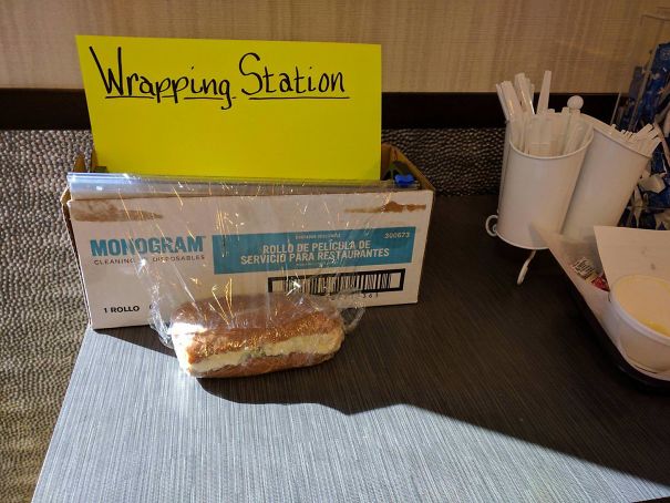 This Sandwich Shop Has A Wrapping Station By The Door So You Can Take Your Leftovers Home