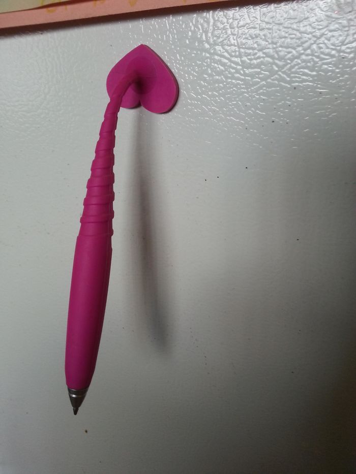 I Don't Think They Thought This Heart Shaped Magnet Pen Through...