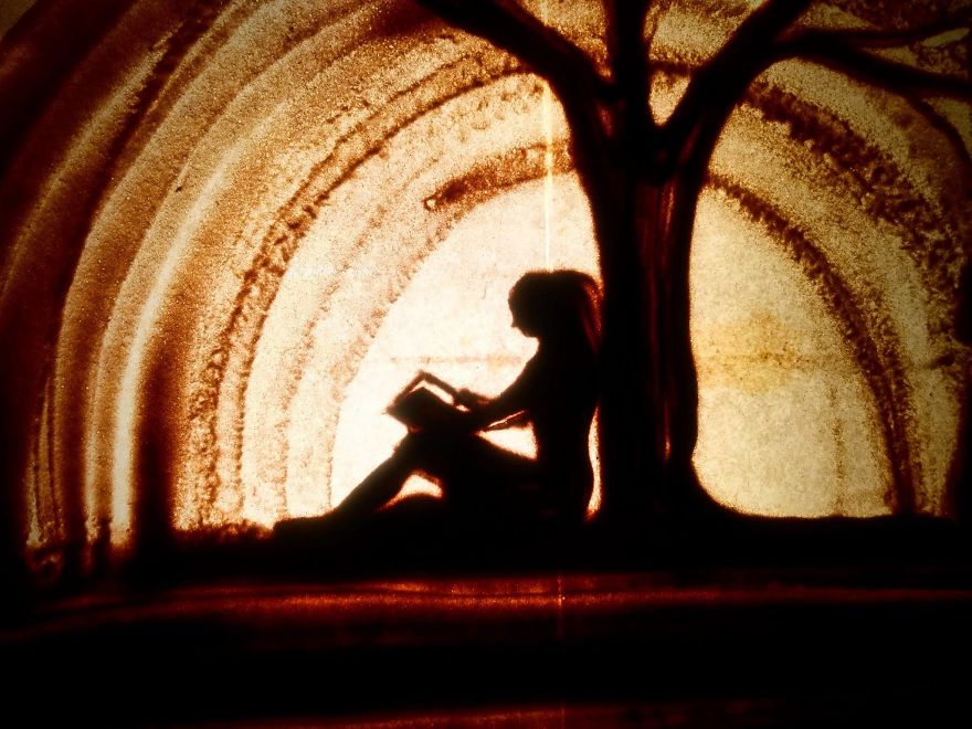 Sandtober: I Made These Sand Art Drawings For Inktober Challenge With Sand As A Medium