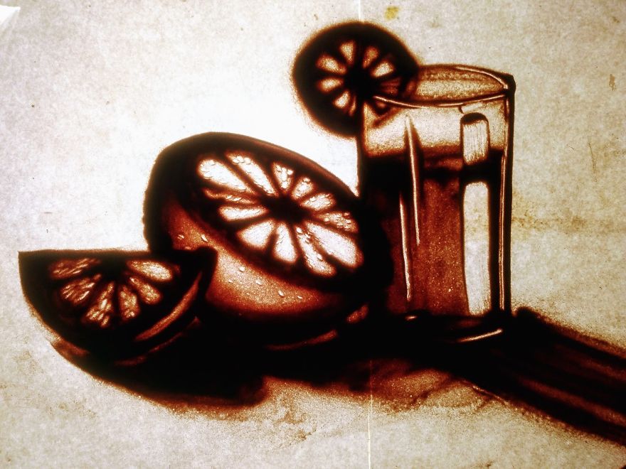 Sandtober: I Made These Sand Art Drawings For Inktober Challenge With Sand As A Medium