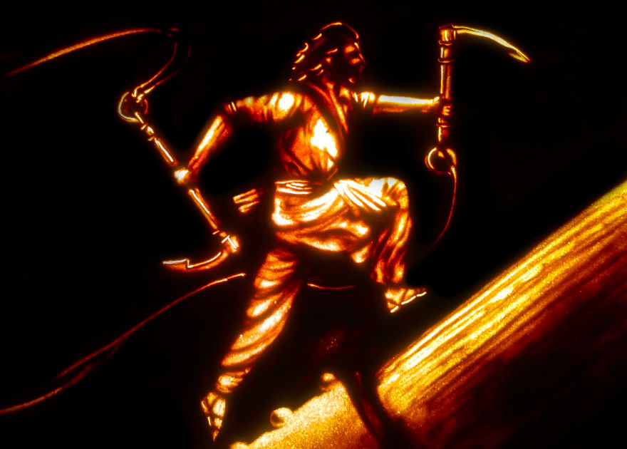 Sandtober: I Made These Sand Art Drawings For Inktober Challenge With Sand As A Medium