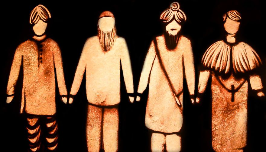 Sandtober: I Made These Sand Art Drawings For Inktober Challenge With Sand As A Medium