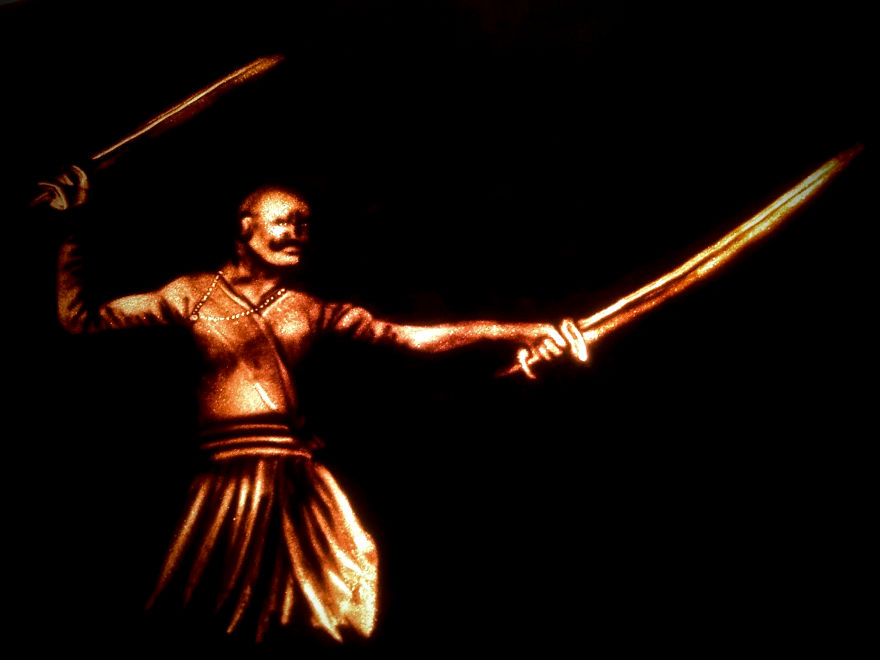 Sandtober: I Made These Sand Art Drawings For Inktober Challenge With Sand As A Medium