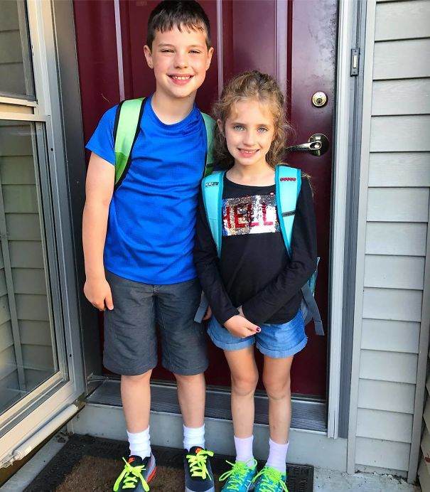 That Moment When You Realize That You Should Have Told Your Daughter To Wear Her Backpack Over One Shoulder Today…