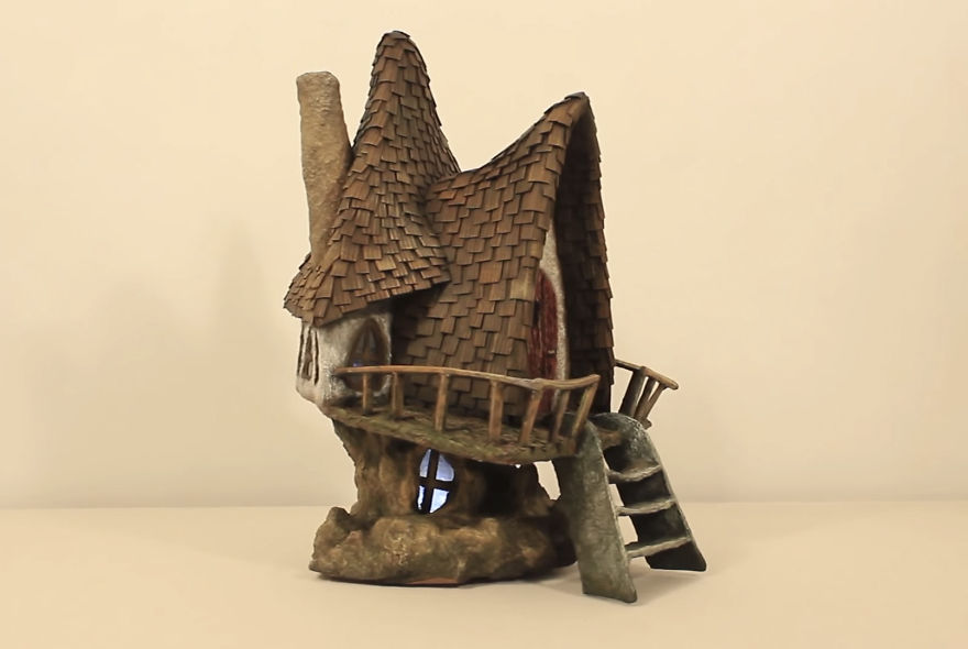 I Spent Only 3$ To Make This Fairy House Out Of Trash